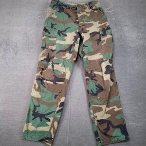 BDU USGI Vintage Ripstop Camo Cargo Pants Woodland Military Army Small Regular